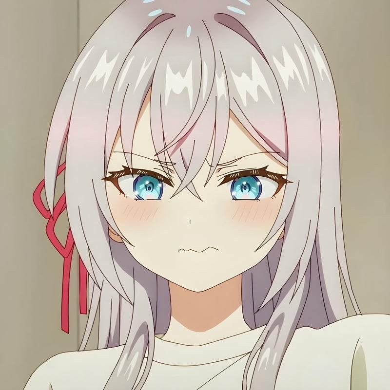 Soft anime lighting portrait of Alya perfect alya pfp anime