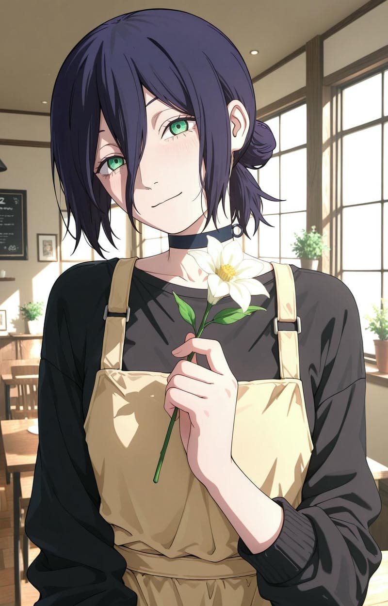 Soft anime portrait style reze pfp inspiration