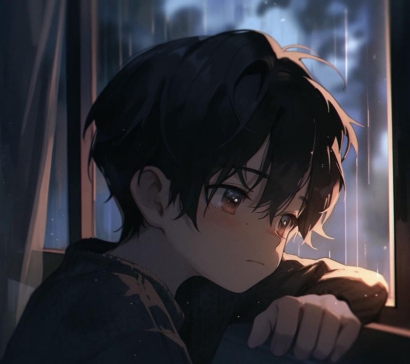 Soft gloomy lighting portrait with sad mood sad boy pfp