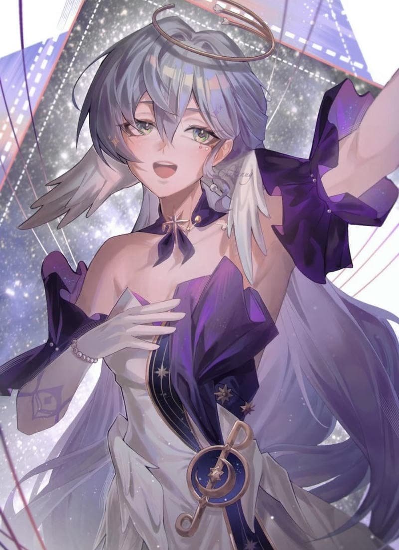 Soft pastel Robin pfp HSR for dreamy profiles
