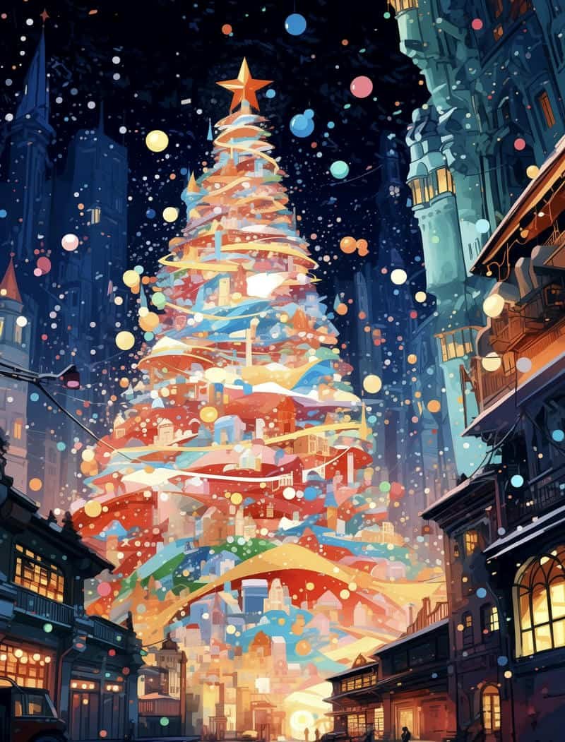 Soft winter aesthetic Christmas avatar peaceful style