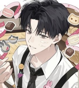 Stylish hoodie wearing anime character portrait for cool anime man pfp