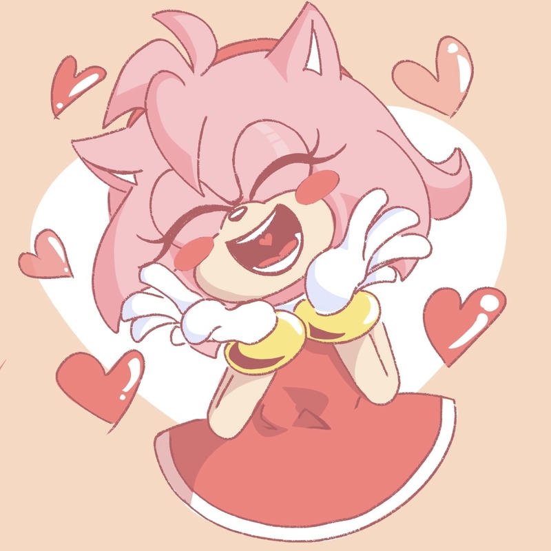 Sweet pink aesthetic avatar featuring Amy Rose Amy Rose pfp