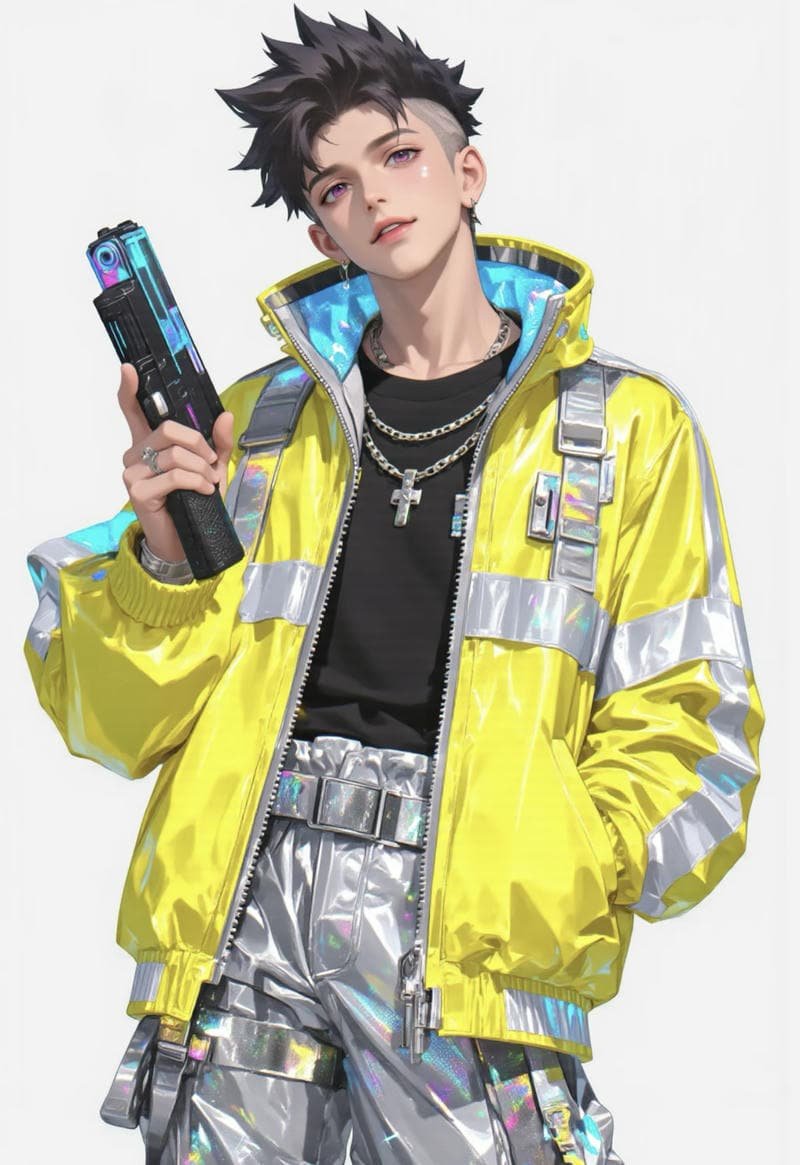 Urban cyberpunk style David pfp night visuals