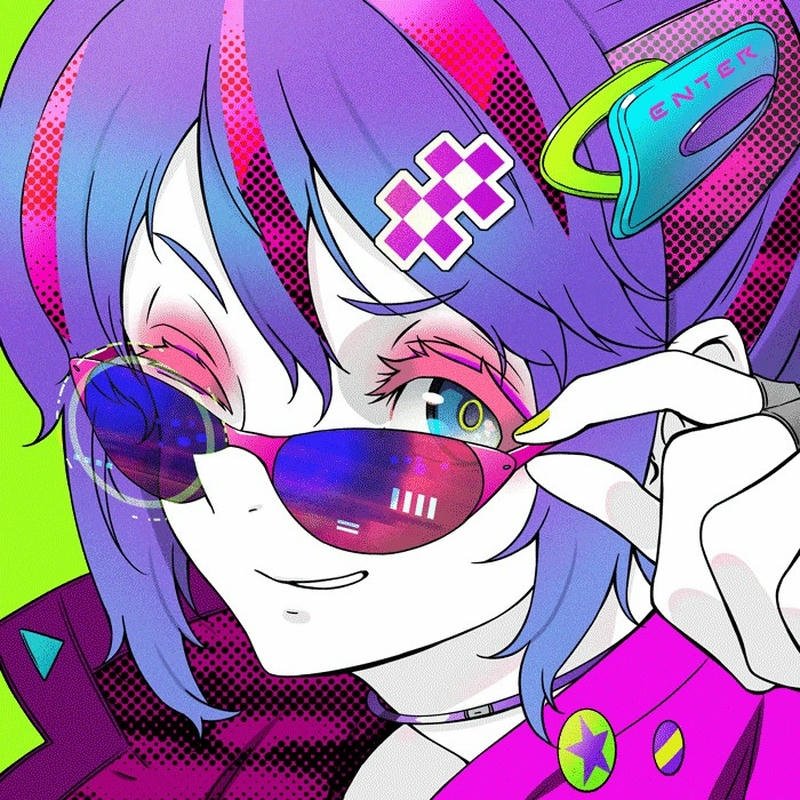 anime cyber soldier standing inside dark neon city cyberpunk anime pfp