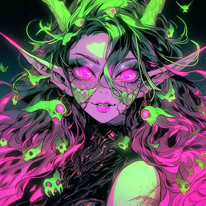 anime cyber villain portrait wearing glowing mask cyberpunk anime pfp