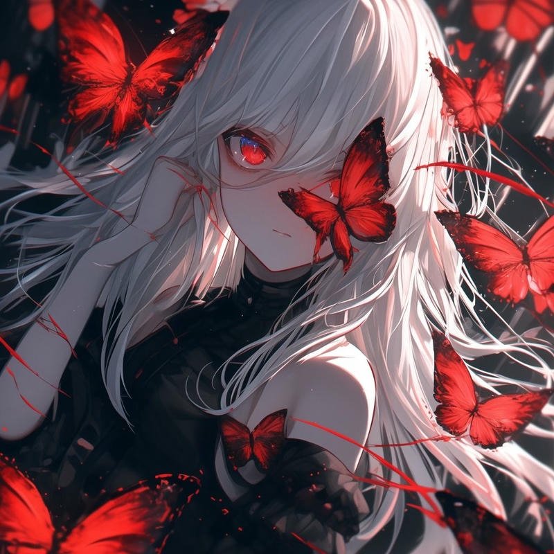 anime demon king portrait with blood crown bloody anime pfp