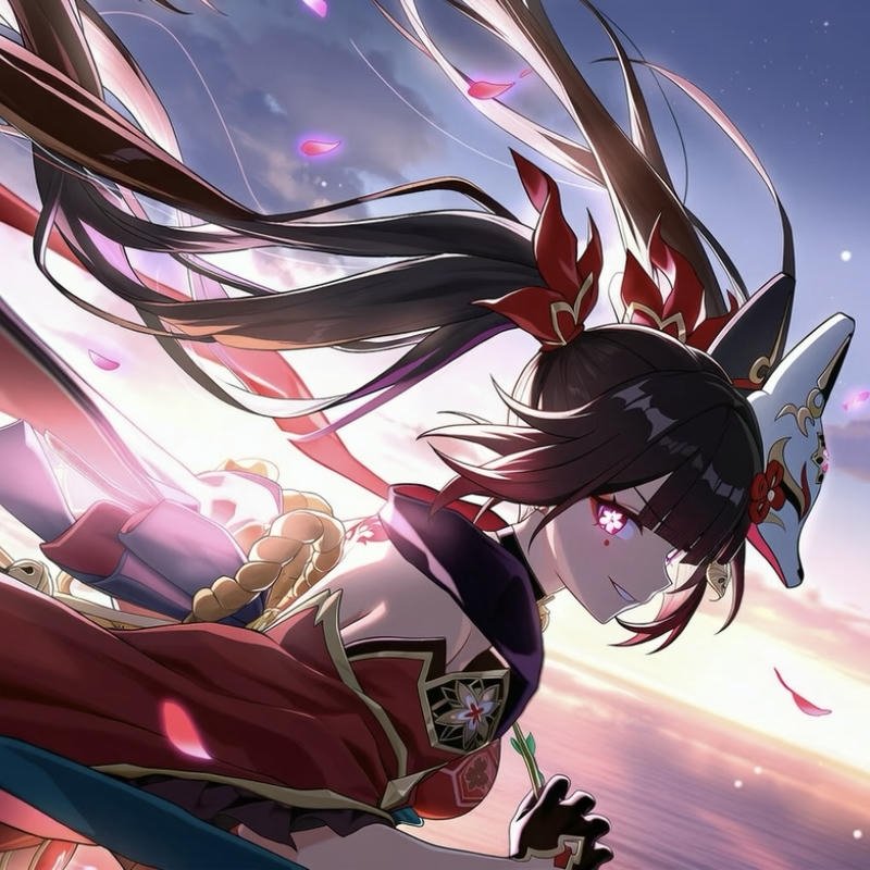 anime hero portrait with wind blowing hair anime 4k pfp