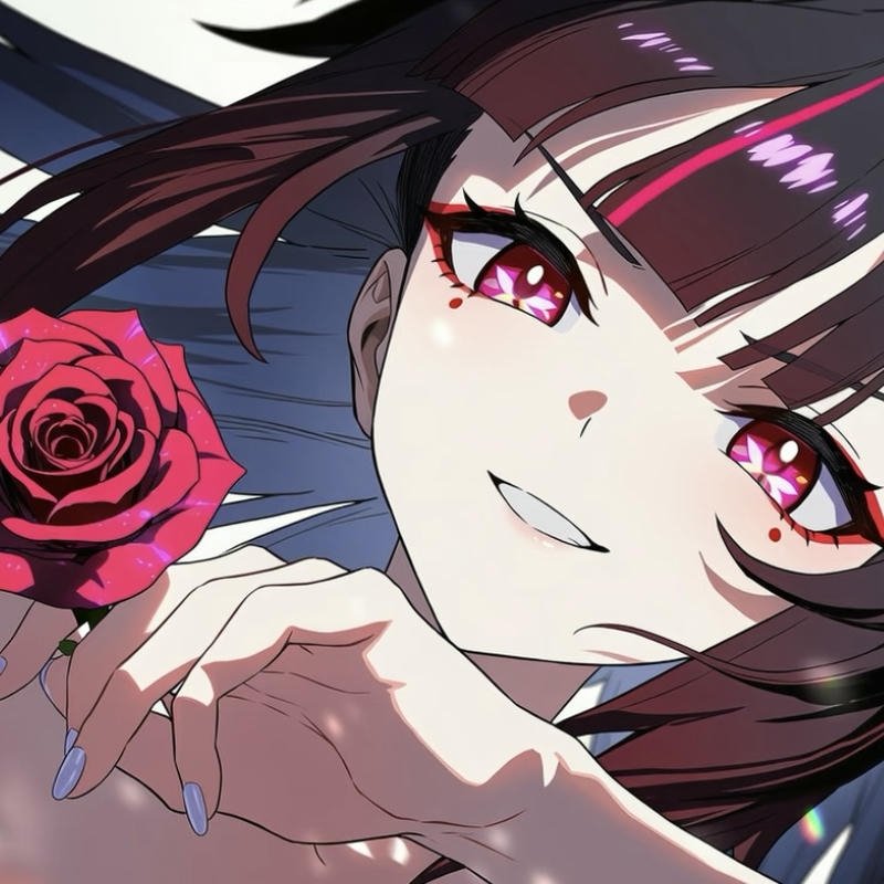 beautiful anime girl portrait glowing eyes anime 4k pfp profile