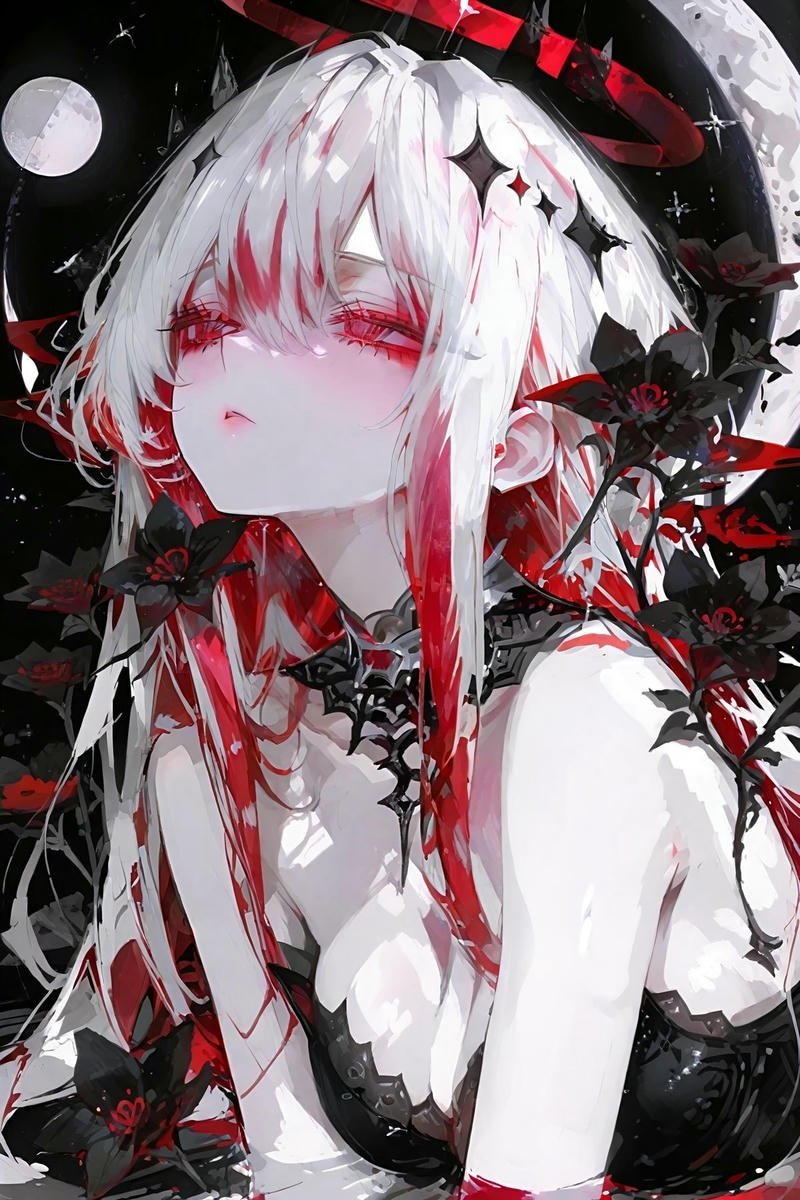 cyberpunk warrior with blood splashes dramatic anime bloody pfp