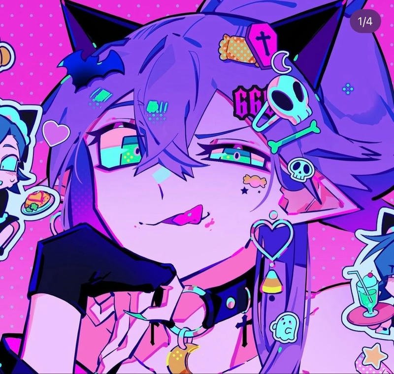 dark neon alley warrior portrait style cyberpunk anime pfp aesthetic