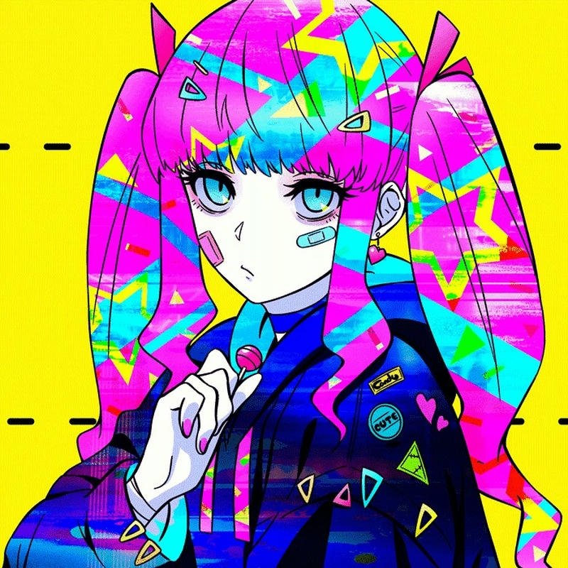 dark tech ninja portrait glowing neon effects cyberpunk anime pfp aesthetic