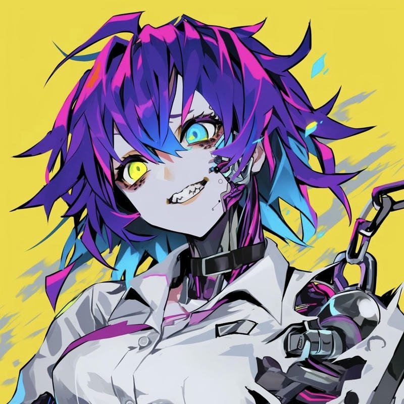 futuristic city background warrior portrait cyberpunk anime pfp aesthetic