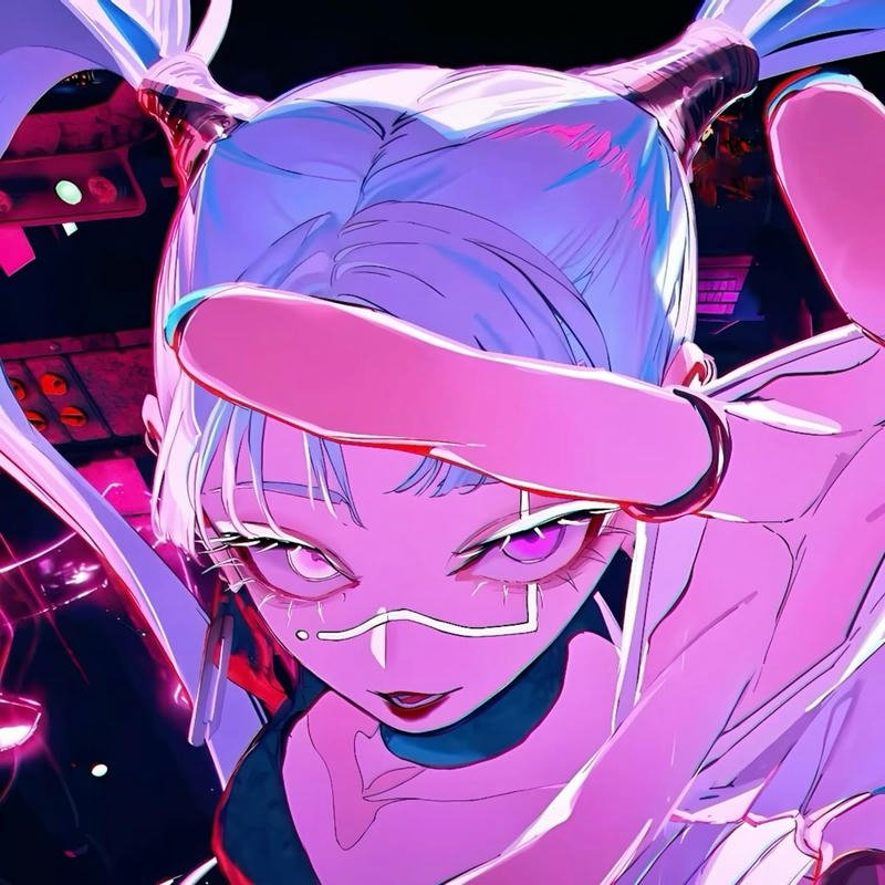 glowing circuitry armor futuristic warrior portrait cyberpunk anime pfp aesthetic