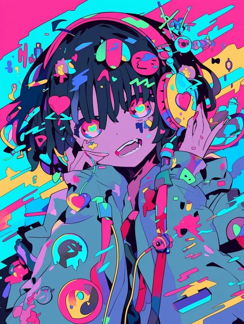 glowing visor anime fighter portrait cyberpunk anime pfp aesthetic style