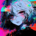 neon rain futuristic warrior portrait style cyberpunk anime pfp aesthetic